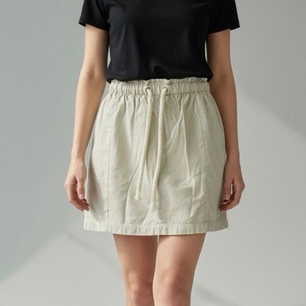 J. Crew XS Cream Khaki Skirt Preppy Minimalist Boho Retro Old Money Boardwalk